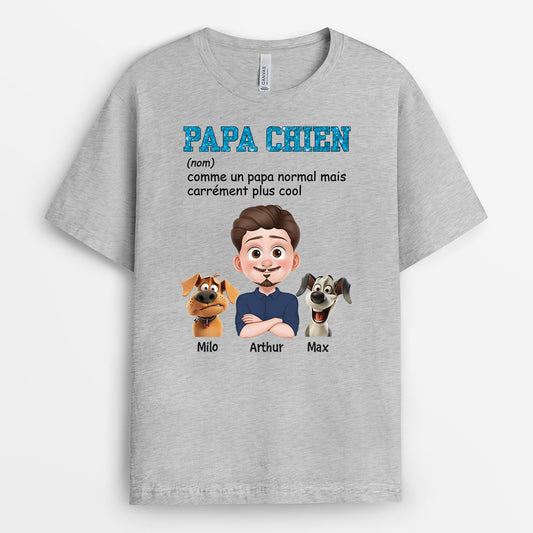 3912AFR2 tee shirt personnalise chien maman chien dessin anime 3d  3912A6L0C