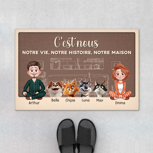 3915DFR1 paillasson personnalise cest nous dessin anime 3d 3915dtm0d_7d476f76 674d 4b9d 9daa f42cbca2a831