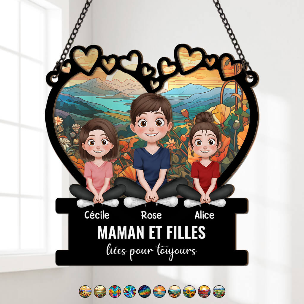 Nous Sommes Liés Pour Toujours - Cadeau Personnalisé | Attrape-Soleil Pour Maman