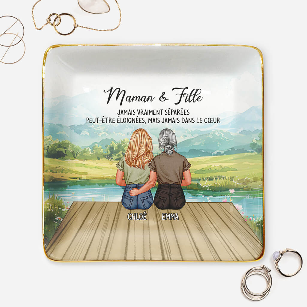 Mamie & Fille - Cadeau Personnalisé | Coupelle Bijoux Pour Maman