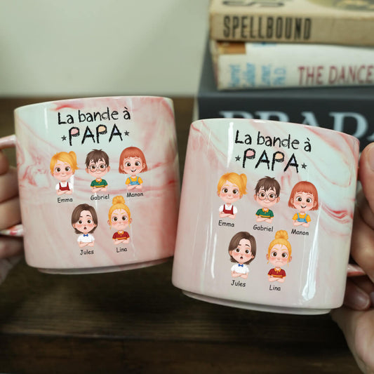 3943MFR2 tasse effet marbre personnalisee la bande a mamie design cartoon simple 3943M5T0A