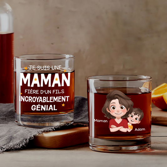 3944IFR1 verre a whisky personnalise maman fiere 3944i