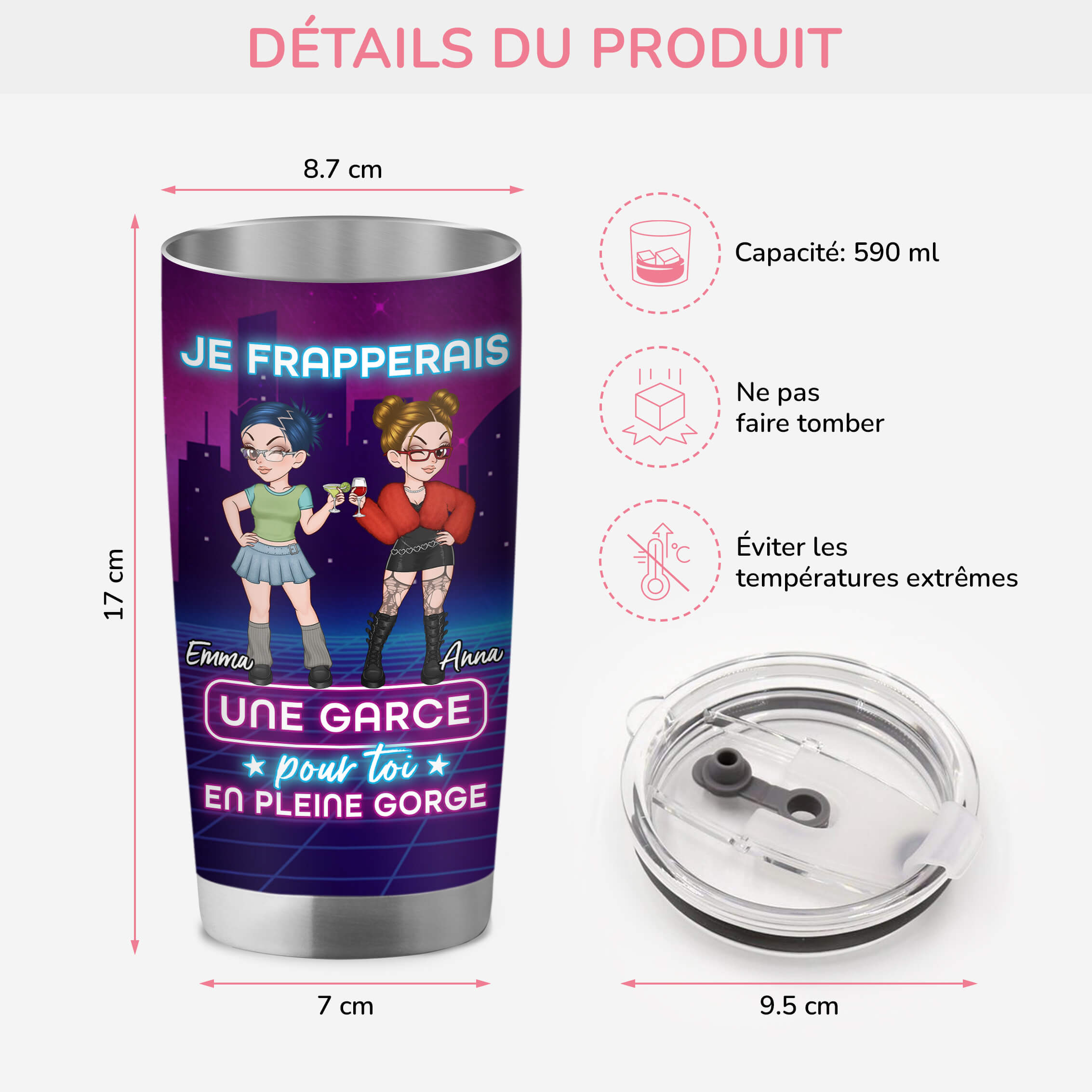 3949TFR3 mug isotherme 590ml personnalise je frapperais une garce pour toi  3949T3H0F
