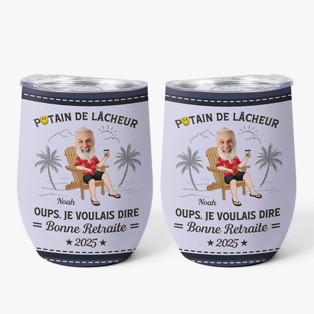 Oups Je Voulais Dire Bonne Retraite - Cadeau Personnalisé | Mug Isotherme 355ml