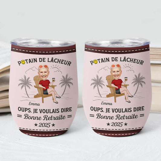 3955TFR2 mug isotherme 355ml personnalise oups je voulais dire bonne retraite  3955T348B