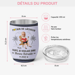 3955TFR3 mug isotherme 355ml personnalise oups je voulais dire bonne retraite  3955T348B