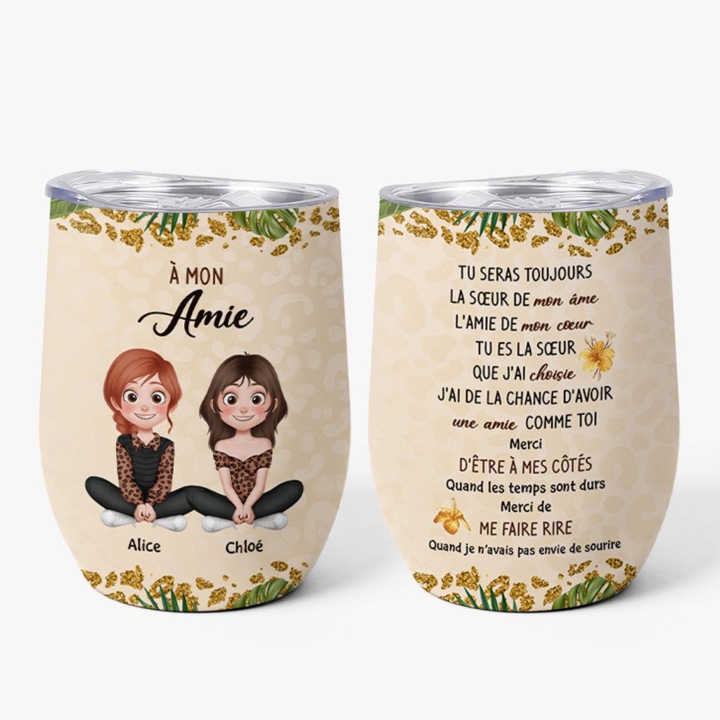 Ma Chère Amie - Motif Lesopard - Cadeau Personnalisé |  Mug Isotherme 355 ml