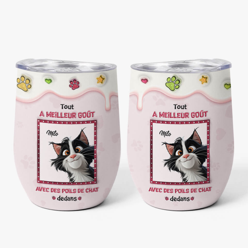 Tout Ira Mieux Avec Chat - Cadeau Personnalisé |  Mug Isotherme 355 ml