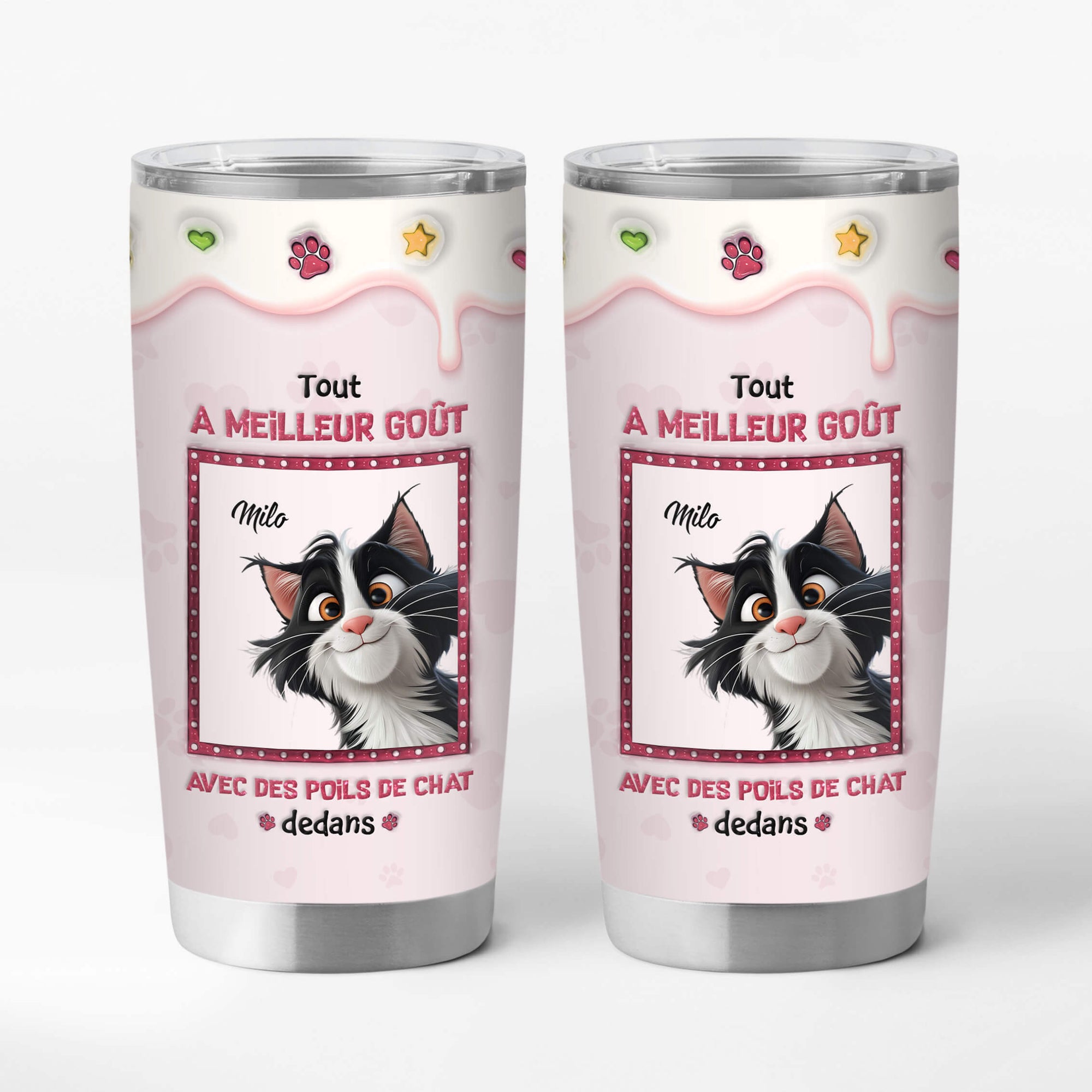 Tout Ira Mieux Avec Chat - Cadeau Personnalisé | Mug Isotherme 590 ml