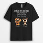 3969AFR1 t shirt personnalise joyeuse fete des peres au meilleur papa chien version fonce 3969a8t5c