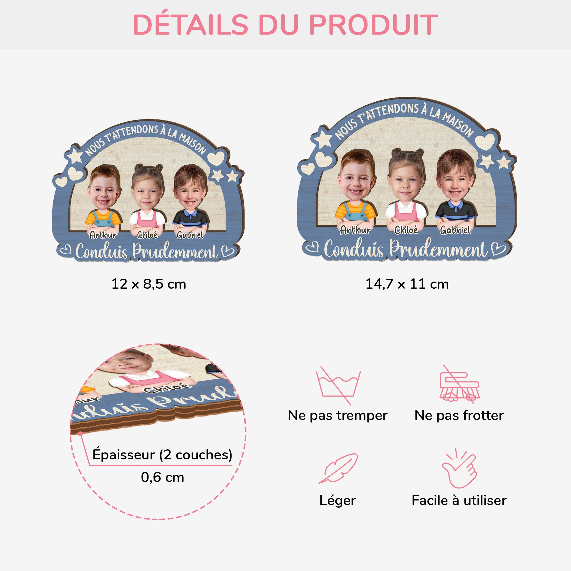 3973GFR4 clip pare soleil de voiture personnalise conduis prudemment 3973g3l0b_624f375f bd01 4098 8830 8d196f7f9fb9