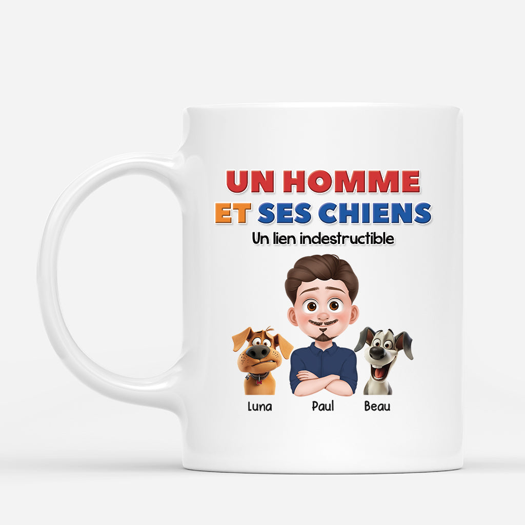 3976MFR1 mug personnalise animaux homme et chats 3976m9h0c