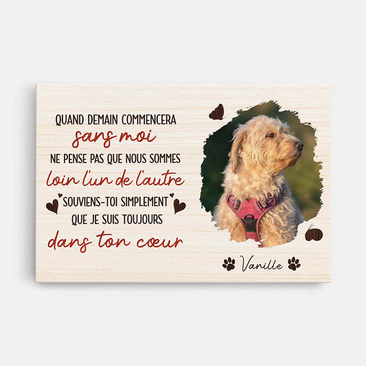 3988CFR1 toile personnalisee quand demain commencera cadeau commomeratif chien 3988ctt5c