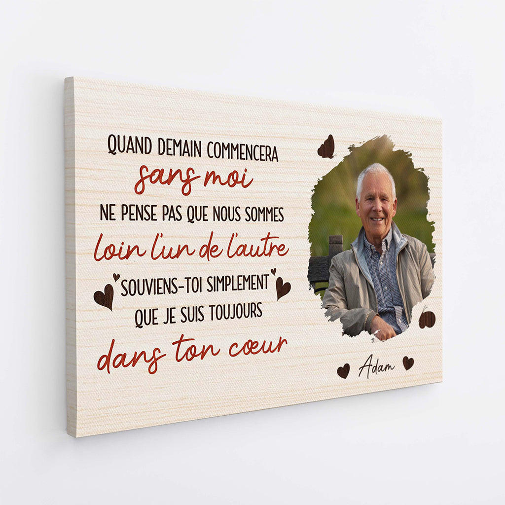 3988CFR2 toile personnalisee quand demain commencera cadeau commomeratif 3988ctt5i