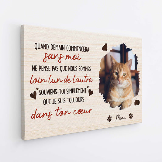 3988CFR2 toile personnalisee quand demain commencera cadeau commomeratif chien 3988ctt5c