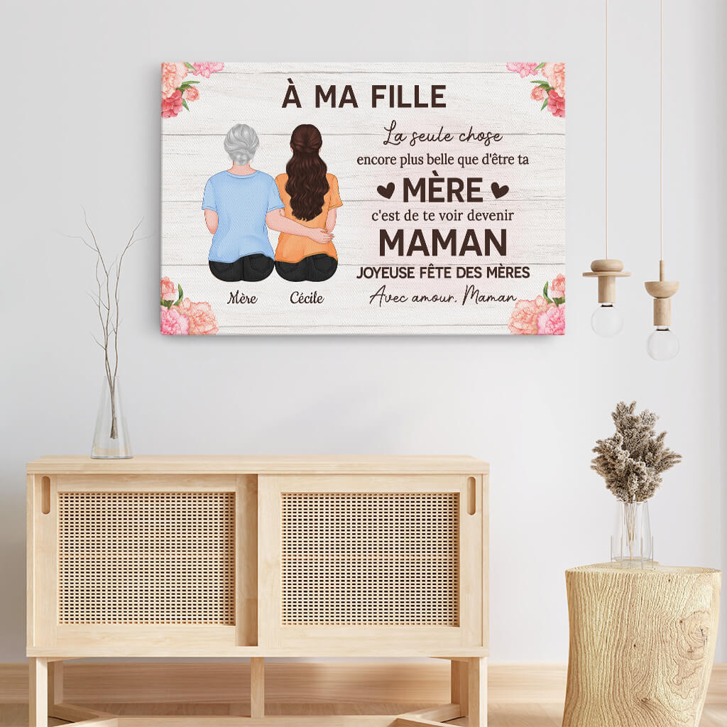 3995CFR3 toile personnalisee fete des meres a ma fille  3995C6I8A