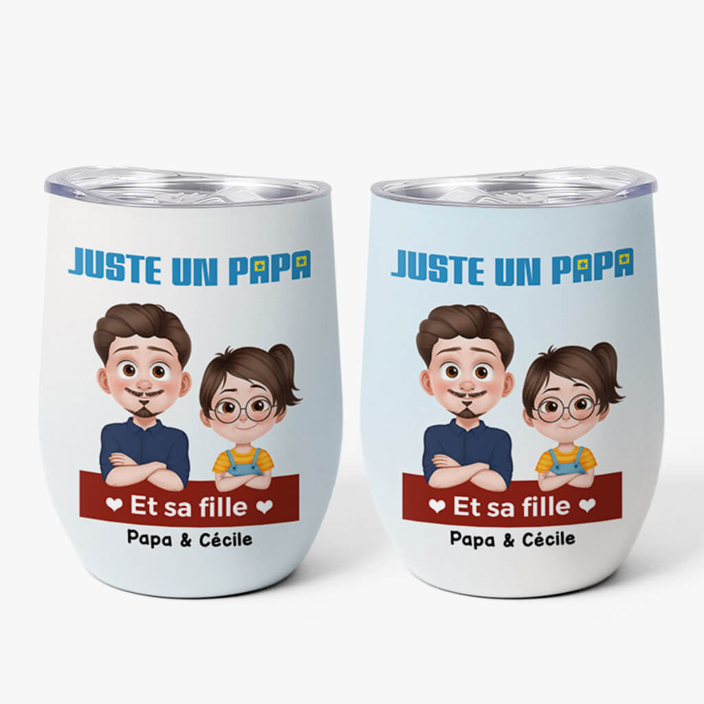 Juste Un Papa Et Son Enfant - Cadeau Personnalisé | Mug Isotherme 355 ml