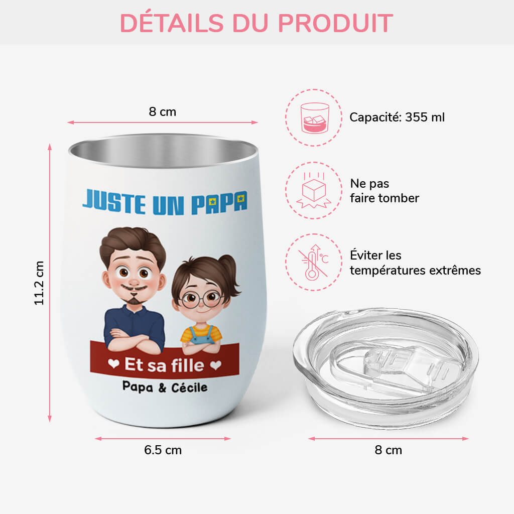 4000TFR3 mug isotherme 355ml personnalise papa et son enfant 4000T3I0B