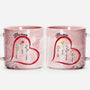 4001MFR1 mug effet marbre personnalise maman mamie coeur et fleurs 4001m