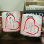 4001MFR2 mug effet marbre personnalise maman mamie coeur et fleurs 4001m