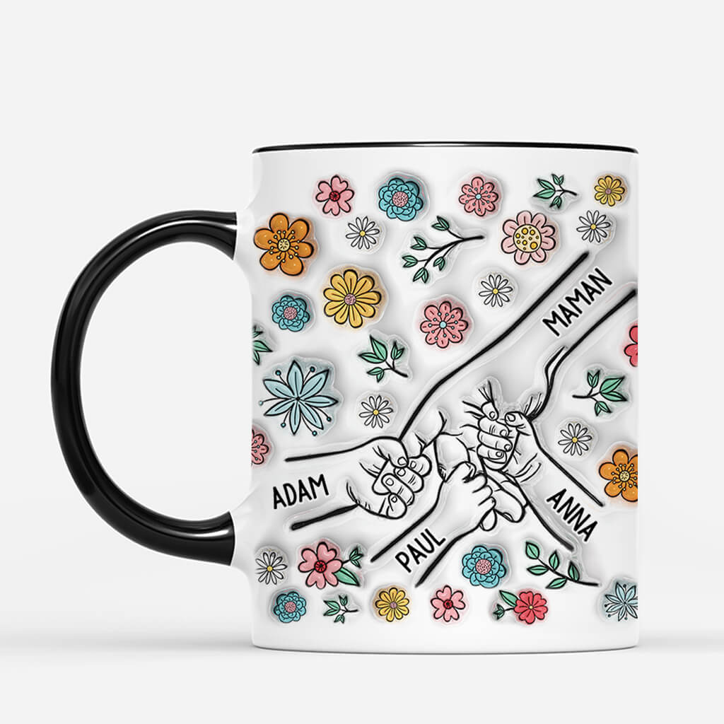 4002MFR2 effet dimpression 3d mug maman personnalise maman fleur neutre 4002m3i5a