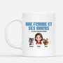 4003MFR1 mug personnalise chien une fille et son chien design cartoon 4003MTK0C