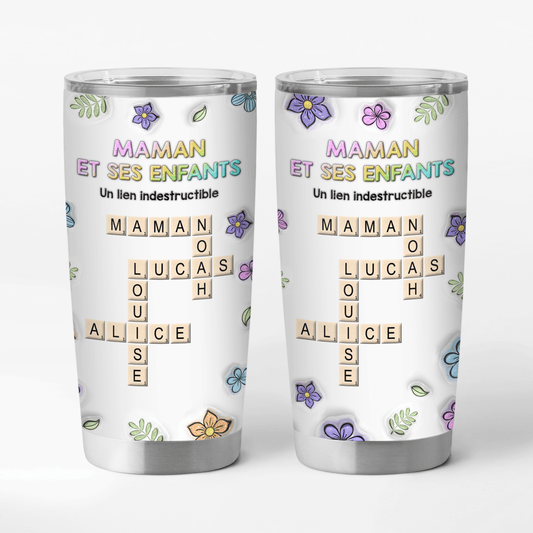 4010TFR1 effet dimpression 3d mug isotherme 590ml personnalise maman et ses enfants mots croises 4010T5N5A