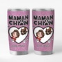 4012TFR1 mug isotherme 590ml personnalise maman chien coeur paillette 4012TKN0C