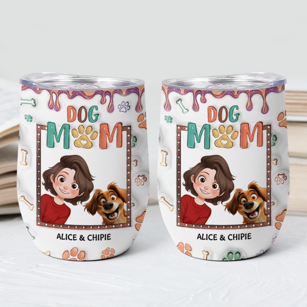 4013TFR2 effet dimpression 3d mug isotherme 355ml personnalise maman chien mignonne 4013TKN0C