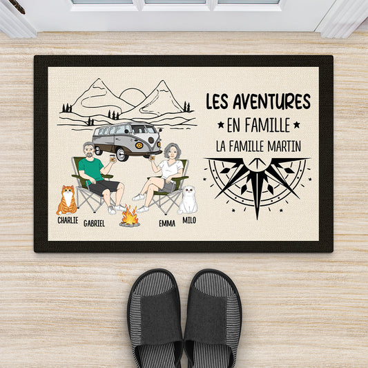 4016DFR2 paillasson personnalise couple avec chat aventures en famille 4016d8l8d_55369fb5 af6c 452a a227 f618bf3d90c8