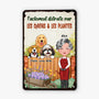 4031EFR2 plaque en metal personnalisee avec chien facilement distraite 4031etq0c