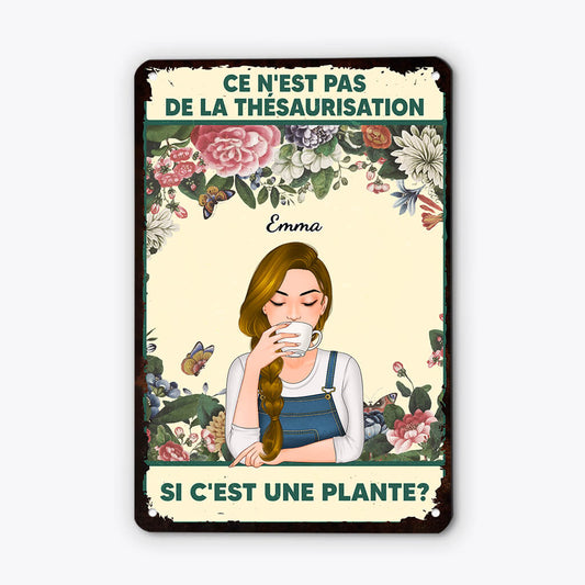 4032EFR1 plaque en metal personnalisee pour femme si cest une plante 4032ET40H