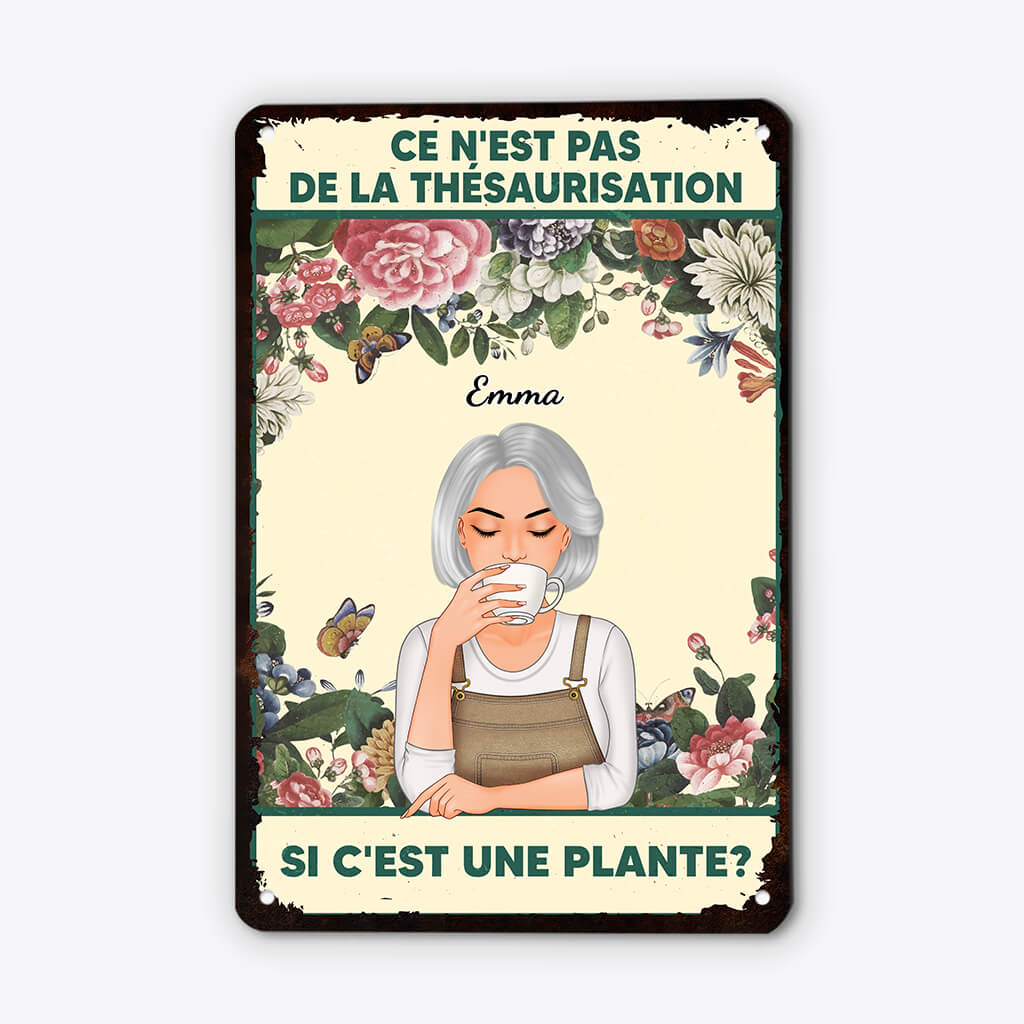 4032EFR2 plaque en metal personnalisee pour femme si cest une plante 4032ET40H
