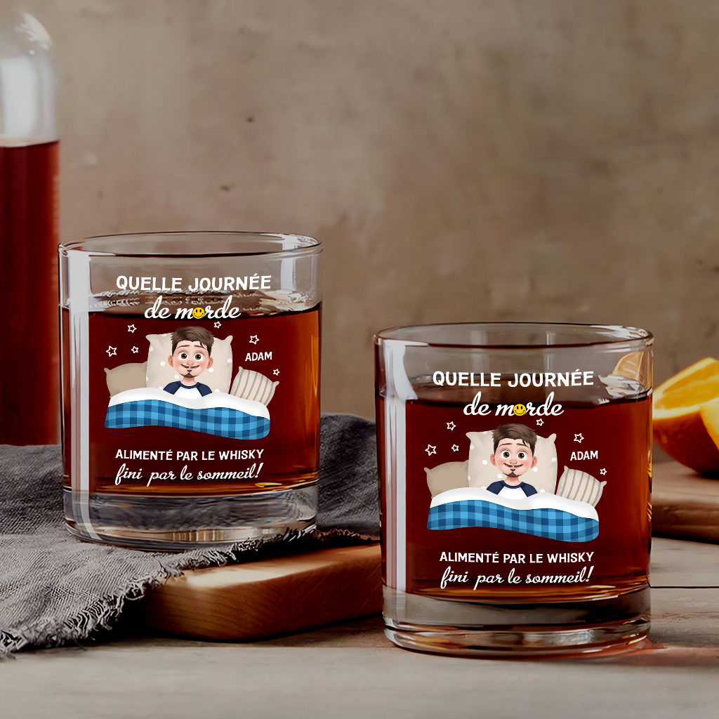 4049IFR2 verre a whisky personnalise quelle journee de merde avec le whisky homme 4049i5n0a