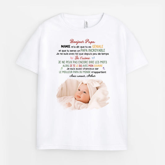 4055AFR2 t shirt enfant personnalise bonjour maman avec photo 4055a8l5a_dce6cad0 cfc3 4410 a166 4fff6f3e1ead
