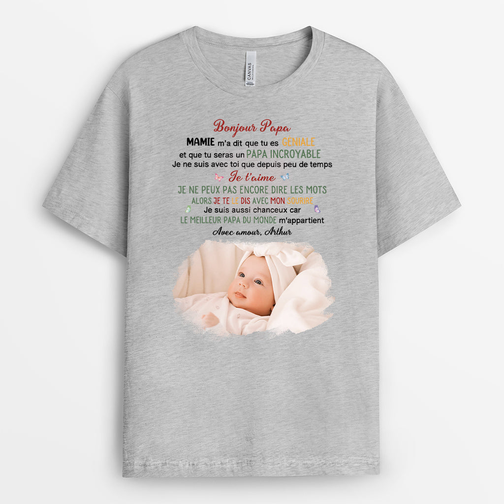 4055AFR2 t shirt femme personnalise bonjour maman avec photo 4055a8l5a_e0e33a87 cf55 4ed7 a8c9 348ac6d8d37d