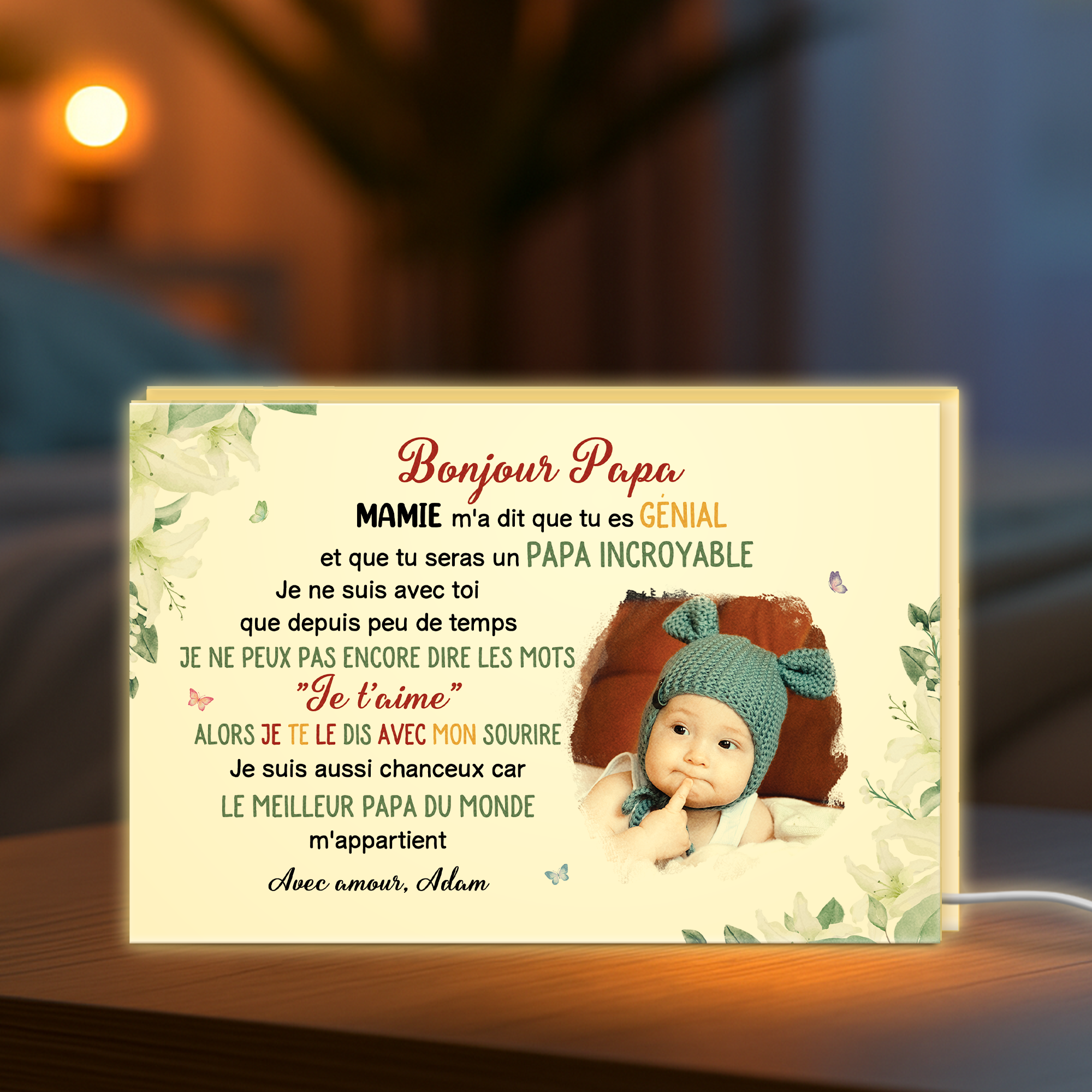 4055LFR2 lightbox personnalisable avec photo chere maman 4055l