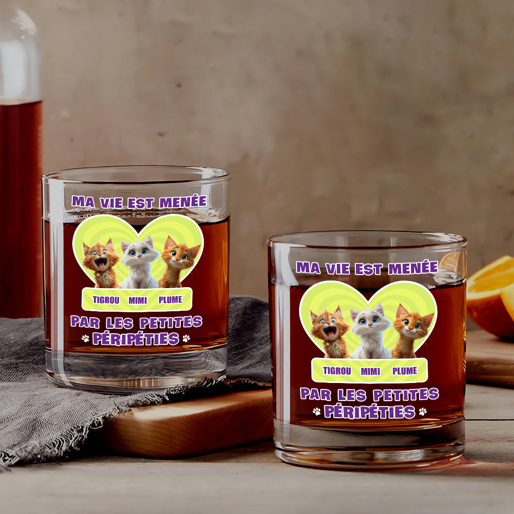 Les Petites Péripéties Version Humour - Cadeau Personnalisé | Verre À Whisky Pour Amoureux Des Chats
