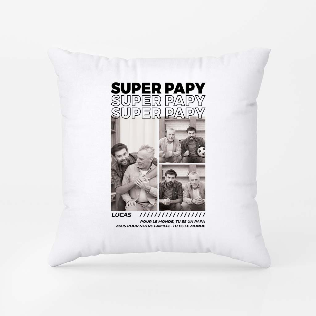 4065PFR2 meilleur papa coussin photo personnalise 4065ptm5b