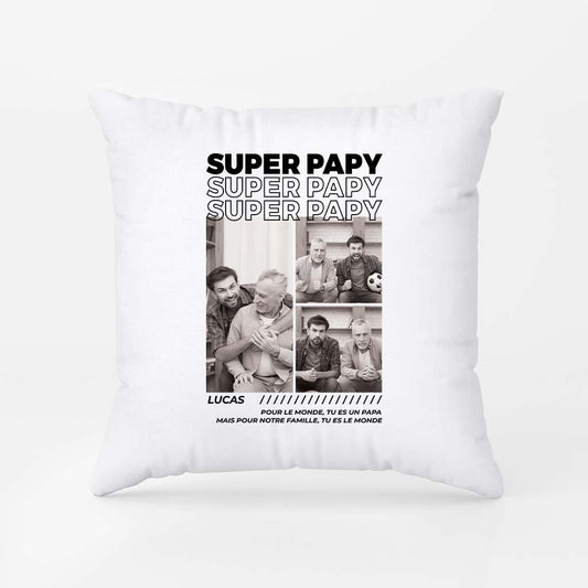 4065PFR2 meilleur papa coussin photo personnalise 4065ptm5b