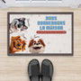 4066DFR2 paillasson chien personnalise nous gouvernons la maison design humour 4066d9t5c