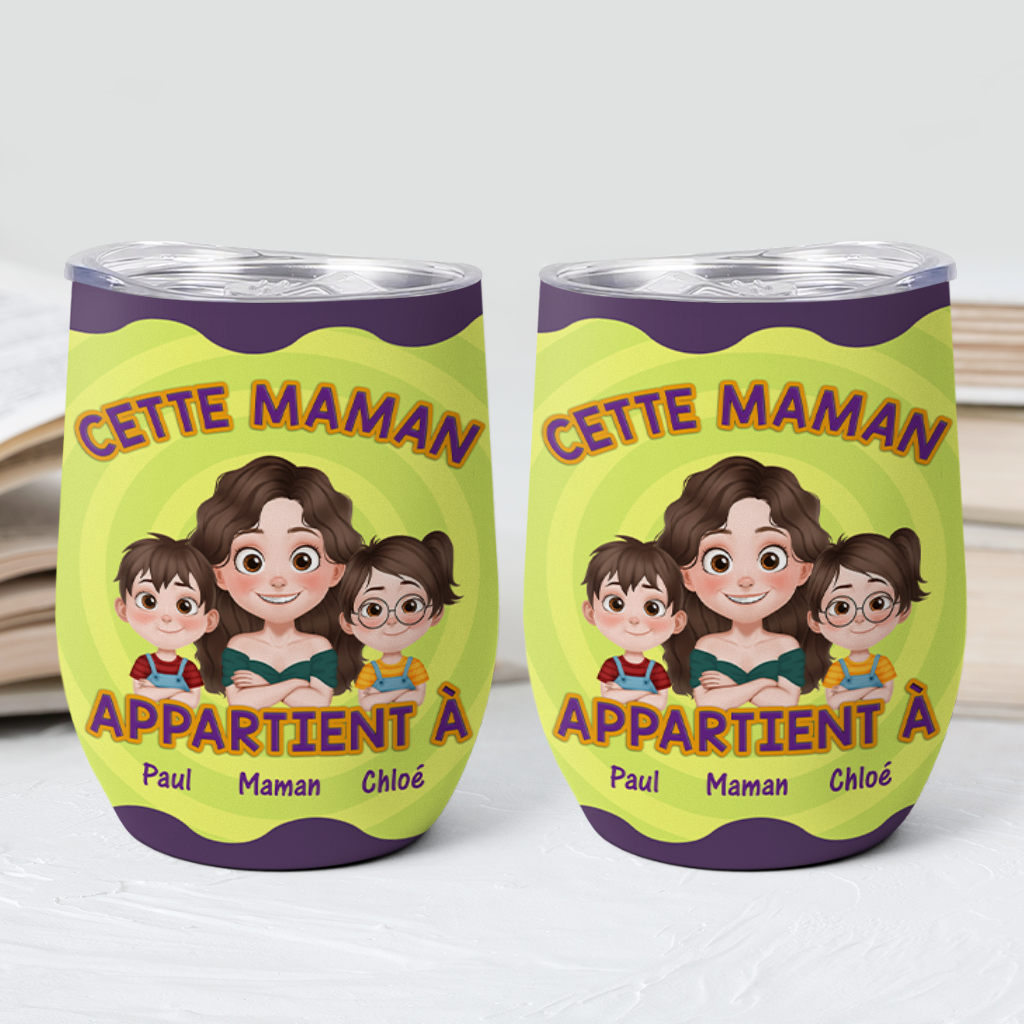 4073TFR2 effet dimpression 3d mug isotherme 355ml personnalise ce papa appartient a vert et violet 4073t3i0b