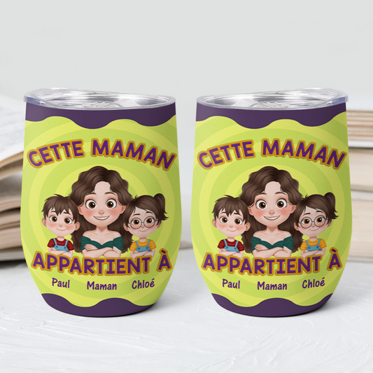 4073TFR2 effet dimpression 3d mug isotherme 355ml personnalise ce papa appartient a vert et violet 4073t3i0b