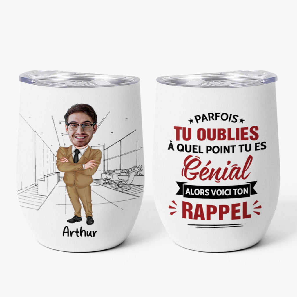 Voici Ton Rappel Avec Visage - Cadeau Personnalisé |  Mug Isotherme 355ml