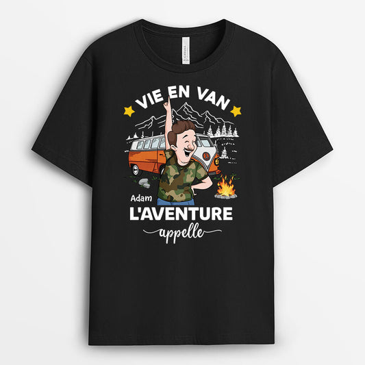 4077AFR1 t shirt pour homme personnalise la bande de camping 4077a6q0b