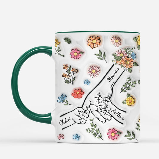 4089MFR2 effet dimpression 3d mug personnalise maman fleurs elegantes 4089mtk5a