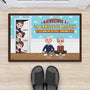 4118DFR2 paillasson famille personnalisee y a plein denfants ici design cartoon 4118d3t0i