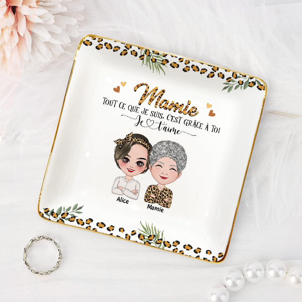 41252FR2 coupelle a bijoux personnalisee cest grace a maman version leopard 41252tt8a