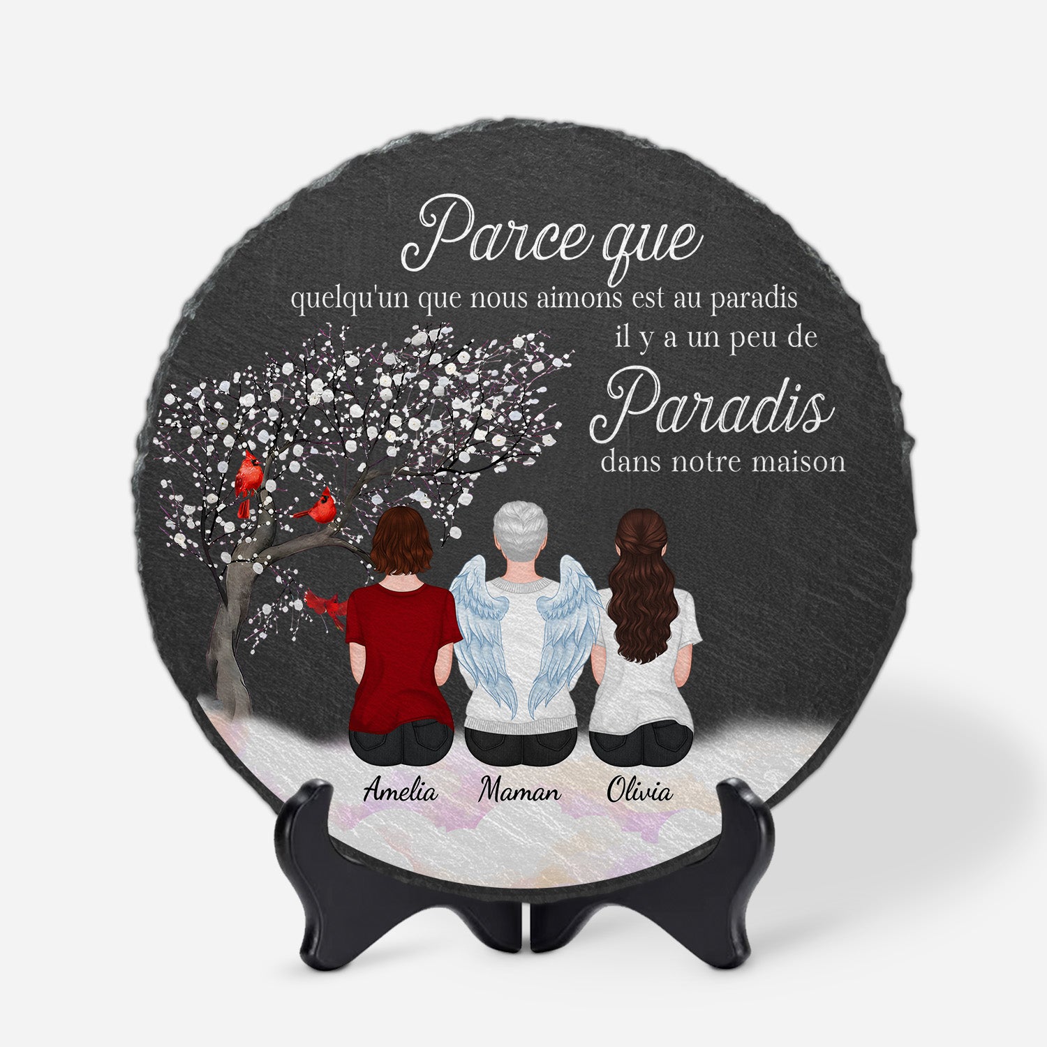 Peu De Paradis Dans Notre Maison - Cadeau Personnalisé | Pierre Commémorative