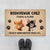 Bienvenue Chez Version Cartoon - Cadeau Personnalisé | Paillasson Pour Amoureux Des Chats